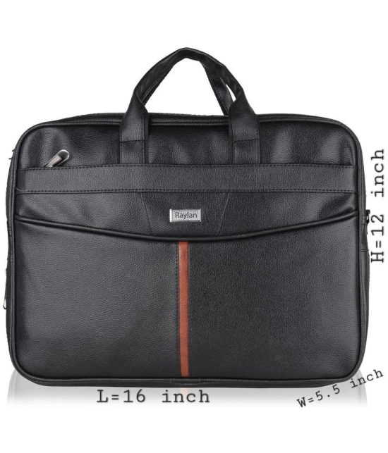 Raylan Black Solid Messenger Bag - Black