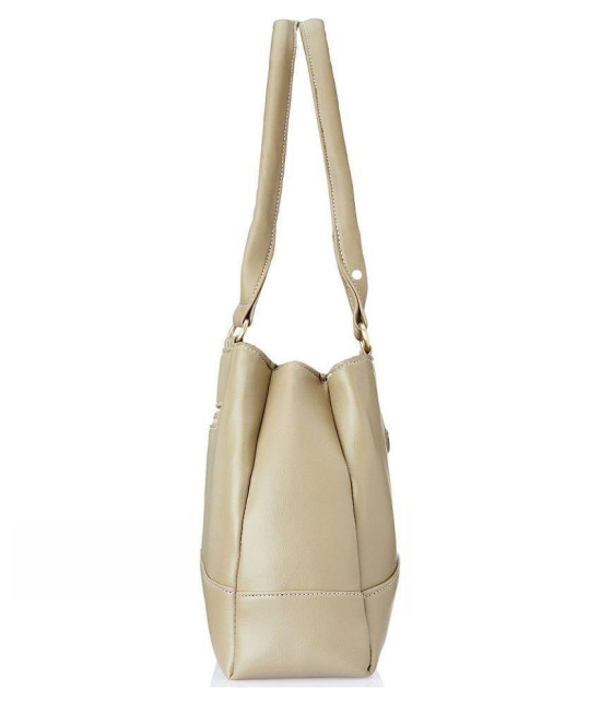 Fostelo Beige Faux Leather Shoulder Bag - Beige