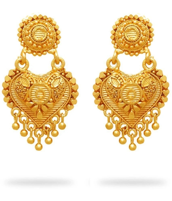 LUV FASHION Golden Chandbalis Earrings ( Pack of 1 ) - Golden