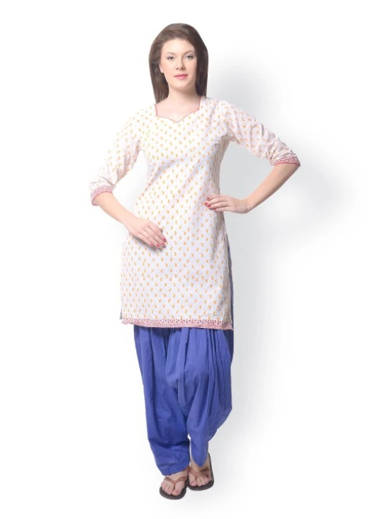 Women White Patiala Pants