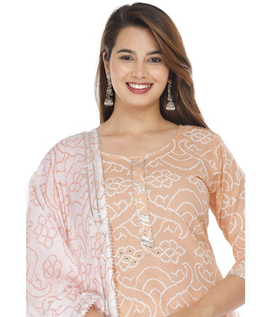 JC4U Pink Cotton Kurti With Pants - Stitched Suit Single - None