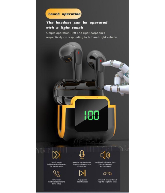 VEhop Play Bluetooth True Wireless (TWS) In Ear 30 Hours Playback Powerfull bass,Fast charging IPX4(Splash & Sweat Proof) Black