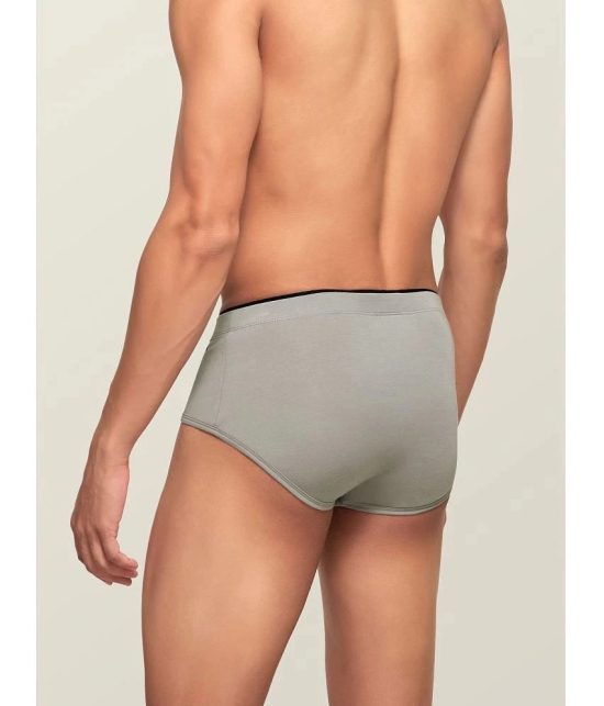 XYXX - Light Grey Cotton Blend Mens Briefs ( Pack of 1 ) - S