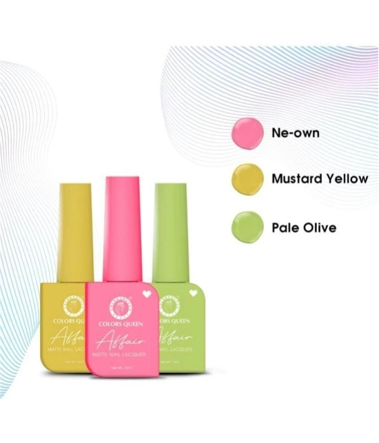 Colors Queen Multi Matte Nail Polish ( Pack of 3 )