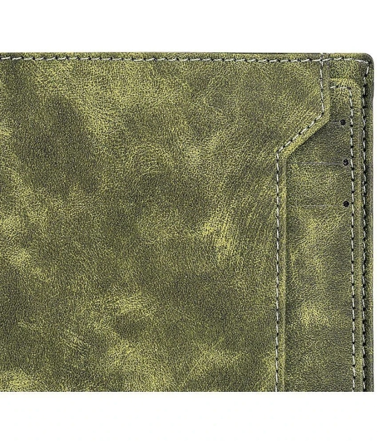 GEEO - Green Faux Leather Mens Two Fold Wallet ( Pack of 1 ) - Green