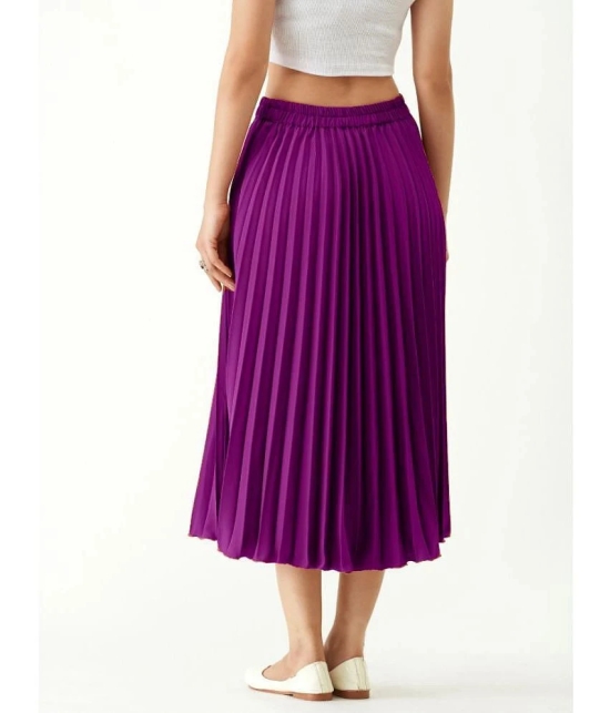 JASH CREATION Magenta Polyester Womens Flared Skirt ( Pack of 1 ) - None