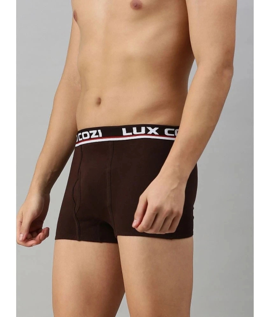 Lux Cozi - Multicolor Cotton Blend Mens Trunks ( Pack of 3 ) - None