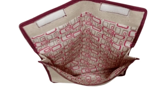 Jute File Organizer with Zipper Closure For Multi Purpose Use