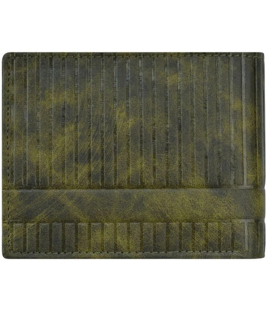 GEEO - Green Faux Leather Mens Two Fold Wallet ( Pack of 1 ) - Green