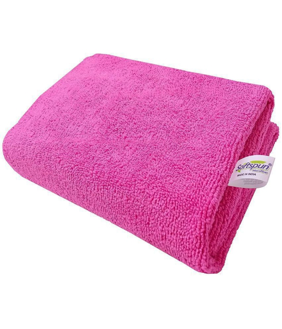 SOFTSPUN Single Microfibre Bath + Hand + Face Towel Set Pink - Pink