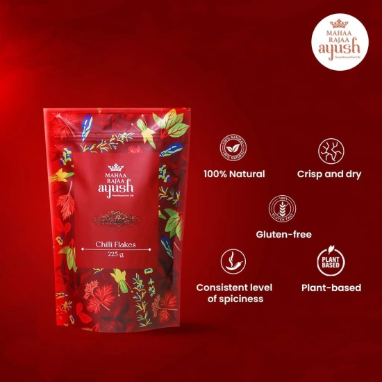 MahaaRajaa Natural Premium Chilli Flakes (225Gram)