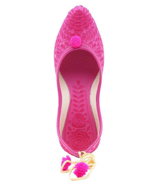 Raj Pink Ethnic Footwear - None