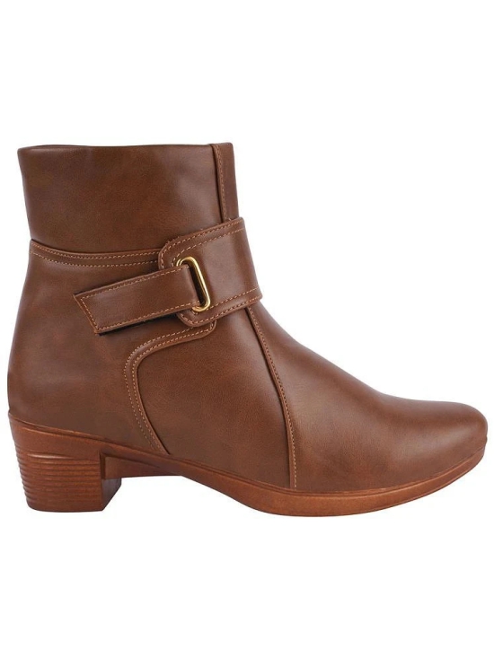 Shoetopia Brown Womens Ankle Length Boots - None