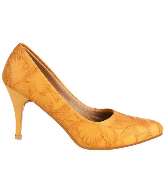 Shoetopia Yellow Women''s Pumps Heels - None