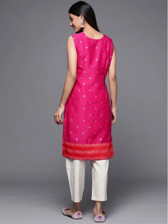 Women Pink Geometric Printed Kurta