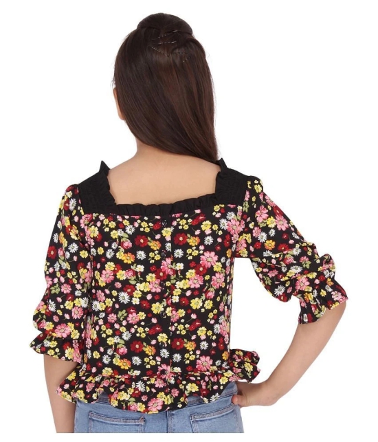 Smart Casual Floral Printed Half Sleeves Top - None