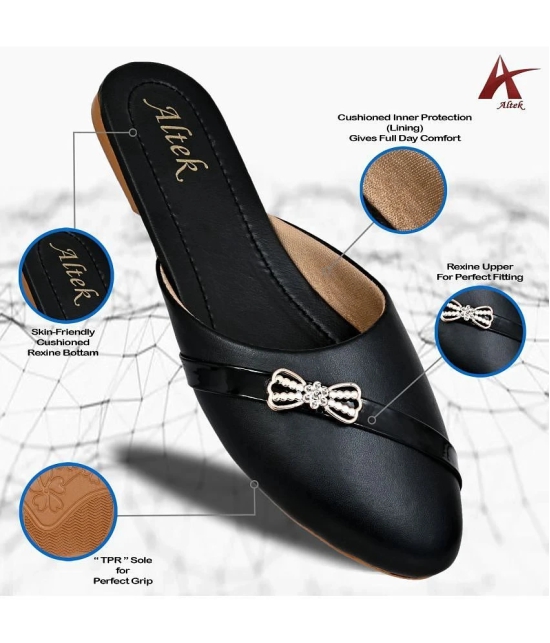 Altek - Black Womens Flats - None