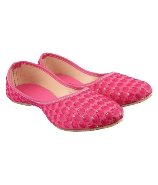 Apratim Pink Ethnic Footwear - None