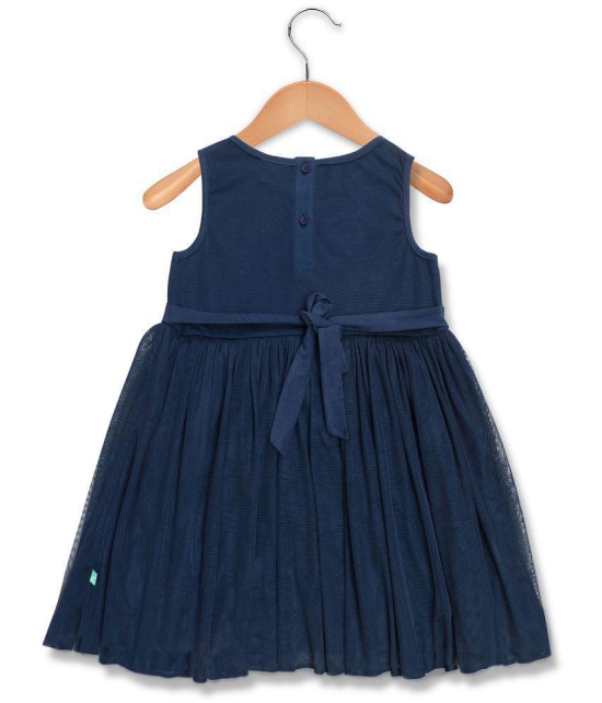 Juscubs Navy Blue Polyester Girls Fit And Flare Dress ( Pack of 1 ) - None