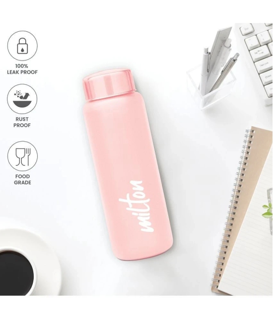 Milton Aqua 750 Stainless Steel Water Bottle (750 ml) Light Pink - Light Pink