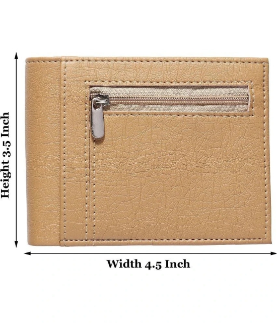 samtroh - PU BEIGE Mens Regular Wallet ( Pack of 1 ) - Beige