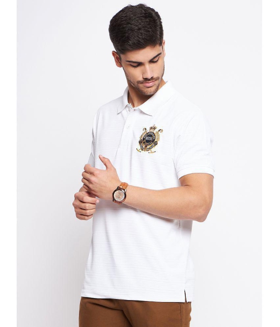 MXN - White Cotton Regular Fit Mens Polo T Shirt ( Pack of 1 ) - None