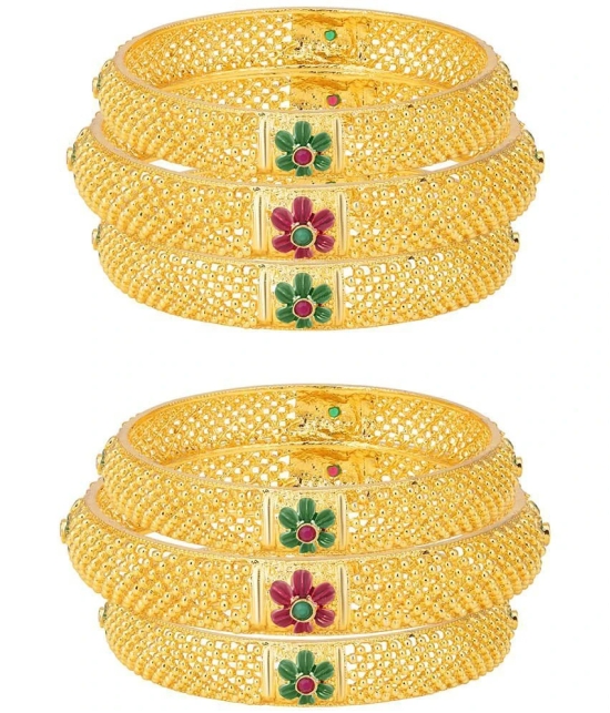 Sukkhi Divine Resplendent Gold Plated Bangle For Women (Set of 6) - None