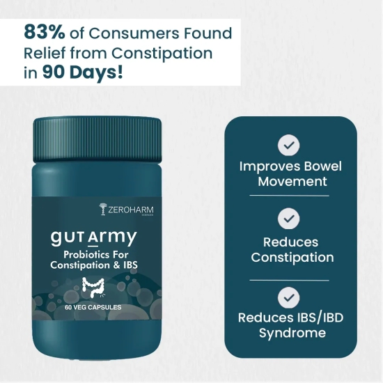 Gut Army Constipation IBS Capsules 60 Capsules