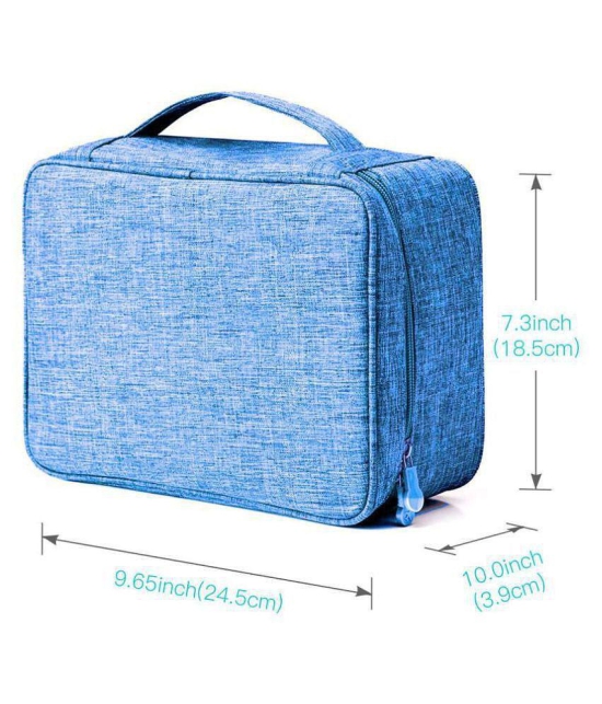 House Of Quirk Blue Electronics Accessories Organizer Bag