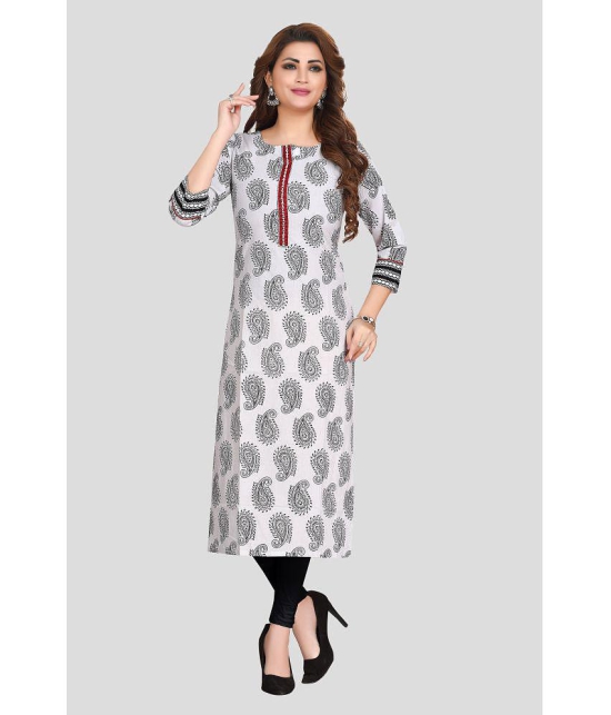 Meher Impex - White Cotton Womens Straight Kurti ( Pack of 1 ) - None