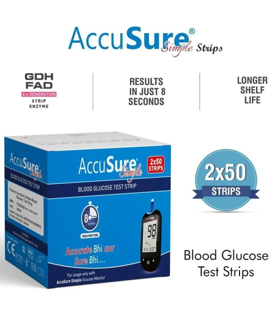 ACCUSURE Simple (2x50) Strips 100 Test Strips