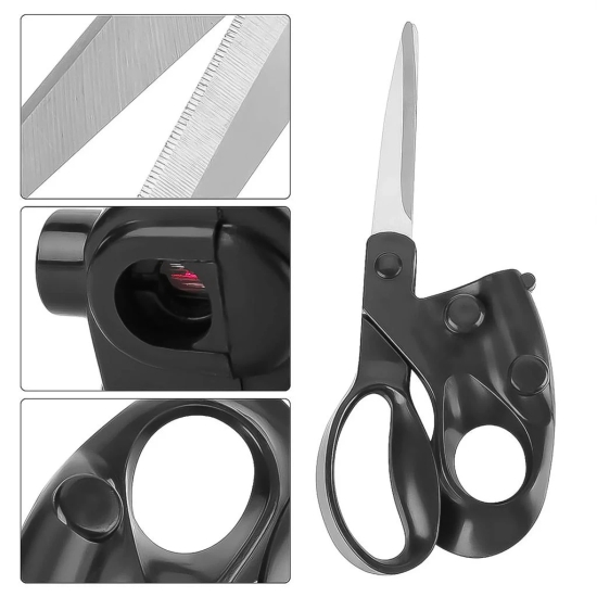 Laser-Guided Scissors for Precision Cutting – Perfect for Fabrics, Paper, Crafts, and Sewing (1 Pc)