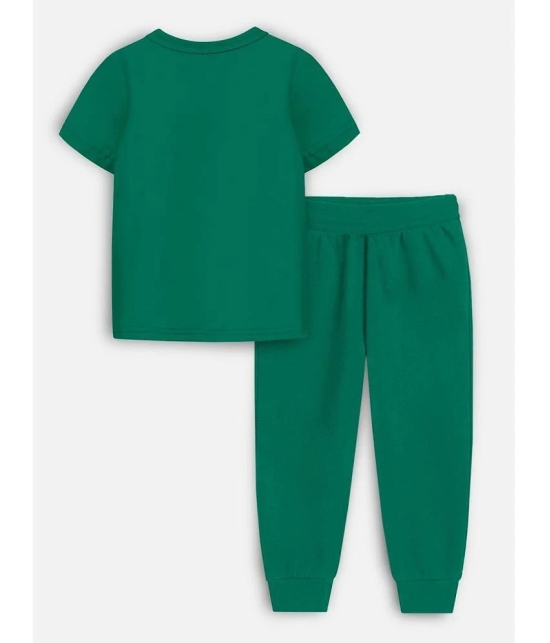 Trampoline Green Cotton Blend Boys T-Shirt & Trackpants ( Pack of 1 ) - None