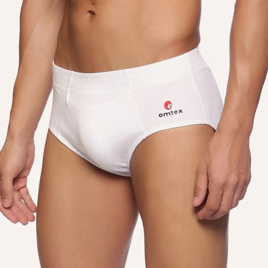 Omtex - White Cotton Mens Briefs ( Pack of 1 ) - None