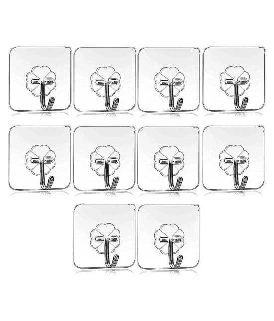 Mr Bhoot Self Adhesive Wall Hanging Hooks Pack of 10, WaterProof 10 Kg Capacity Strong Adhesive Wall Hooks Hanger for Home Kitchen Bathroom,Key Hanger Sticker,Hook Hanger Sticker,Adhesive St