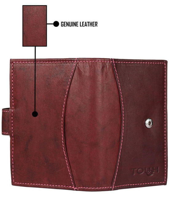 Tough - Leather Card Holder ( Pack of 1 ) - Maroon