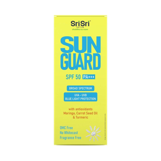 Sunscreen - SPF 50 PA+++ Sunguard Broad UVA UVB Blue Light Spectrum  (50 g)