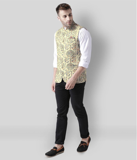 Hangup Multi Cotton Blend Nehru Jacket - None