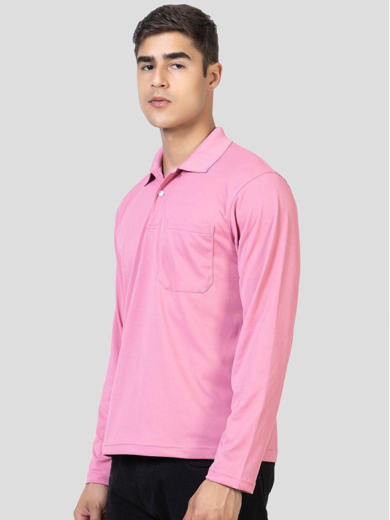 YHA - Pink Cotton Blend Regular Fit Mens Polo T Shirt ( Pack of 1 ) - None