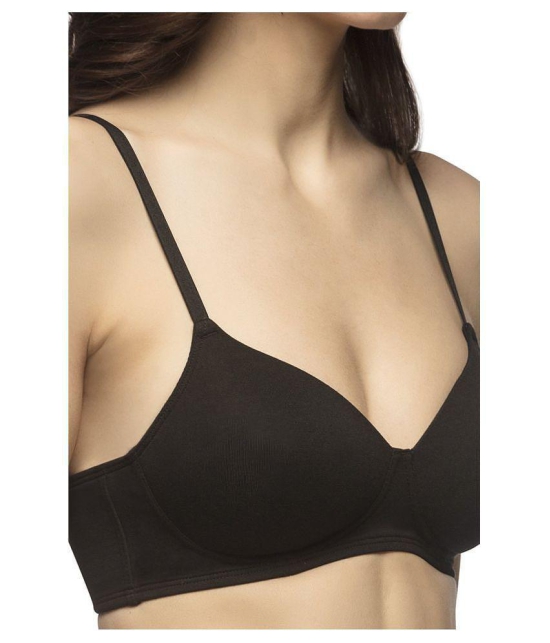 Amante Cotton T-Shirt Bra - Black Single - 34C