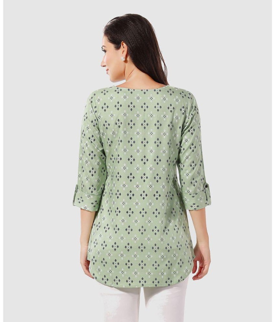 Meher Impex - Green Rayon Womens A-line Kurti ( Pack of 1 ) - None