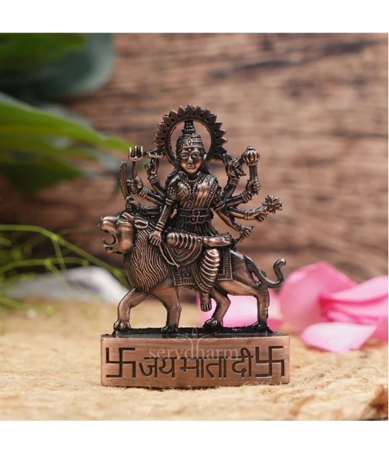 ServDharm Alloy Goddess Durga Idol ( 10 cm )