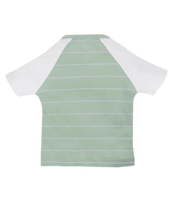 My Milestones T-shirt Half Sleeves Boys Sage Green White Raglan / Grey Yellow Raglan-2Pc Pack - 3-6 M - None