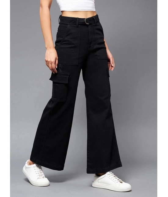 Miss Chase - Black Denim Wide Leg Womens Jeans ( Pack of 1 ) - None