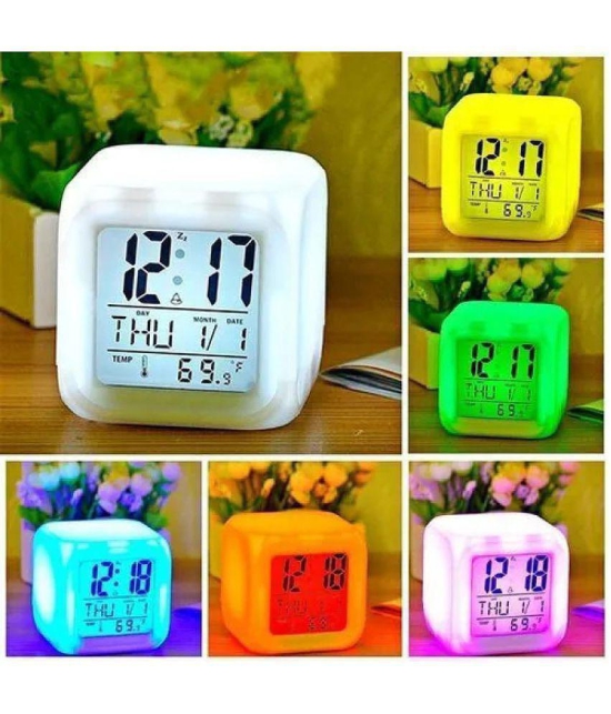 DNM Digital LED Colour Changing Alarm Clock - Pack of 1