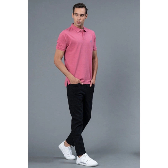 RedTape Muted Pink Men's Polo T-Shirt | Casual Cotton T-Shirt | Half Sleeves Polo T-Shirt