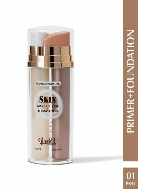 Glam21 Primer + Foundation For All Skin Oil Free Formula Long Lasting Satin Finish 60ml RoseIvory-04