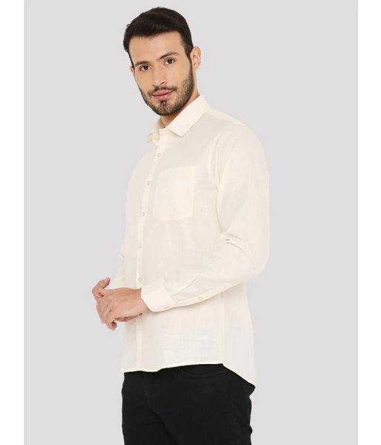 Maharaja Cotton Blend Slim Fit Solids Full Sleeves Mens Casual Shirt - Peach ( Pack of 1 ) - None