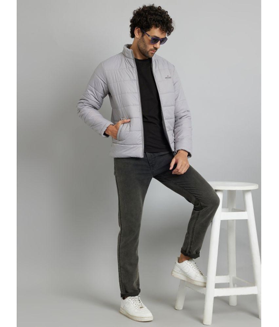 MXN Polyester Mens Quilted & Bomber Jacket - Grey ( Pack of 1 ) - None