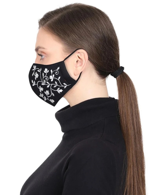 Anekaant - Black Cotton Mask ( Pack of 1 )